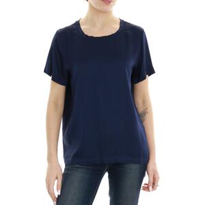 T-SHIRT VISCOSA BLU